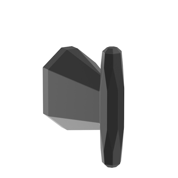 St. Vincent Matte Black Contemporary Single Robe Hook