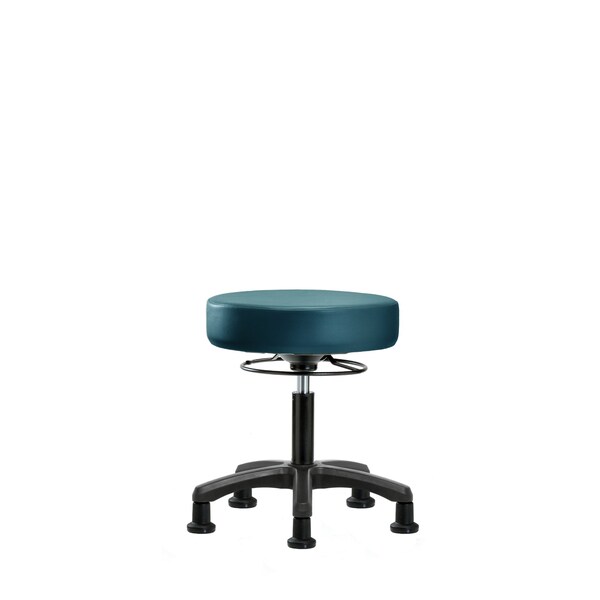 Vinyl Mini-Stool, Desk, Glides, Royal