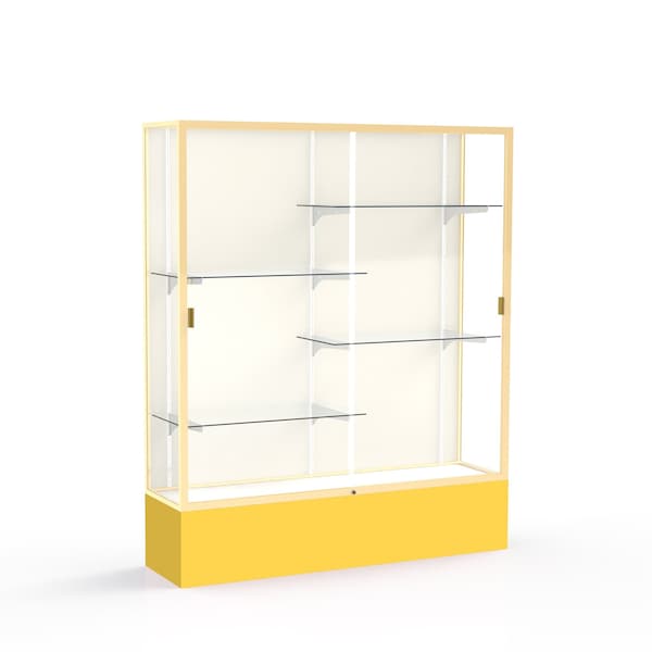 Spirit Floor Display Case 60x72x16, Plaque, Champange
