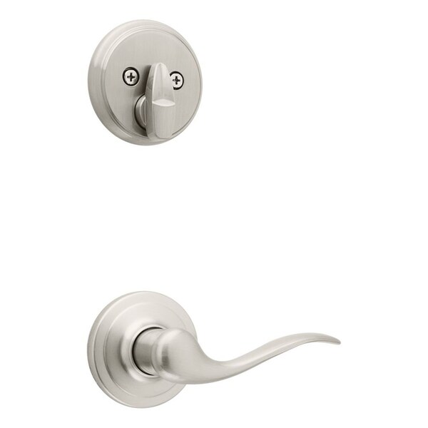 Right Hand Single Cylinder Interior Tustin Lever Trim Satin Nickel Finish