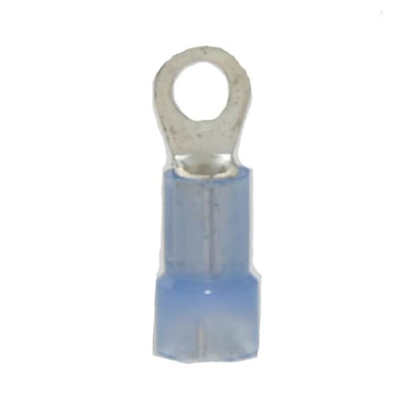 Ring Terminal, #4 Stud Size, 14 AWG, 600 V, Nylon Insulated, 1000 PK