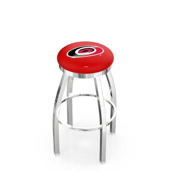 25" Chrome Carolina Hurricanes Swivel Bar Stool, Accent Ring