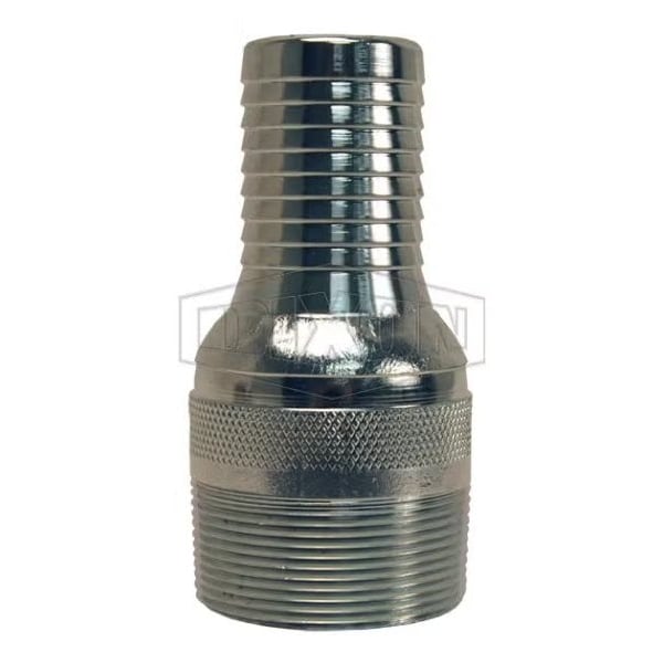Jump Size King Combination Nipple, 3 x 2 in x 6-5/32 in L NPT x Hose Shank, Carbon Steel, Zinc Plat
