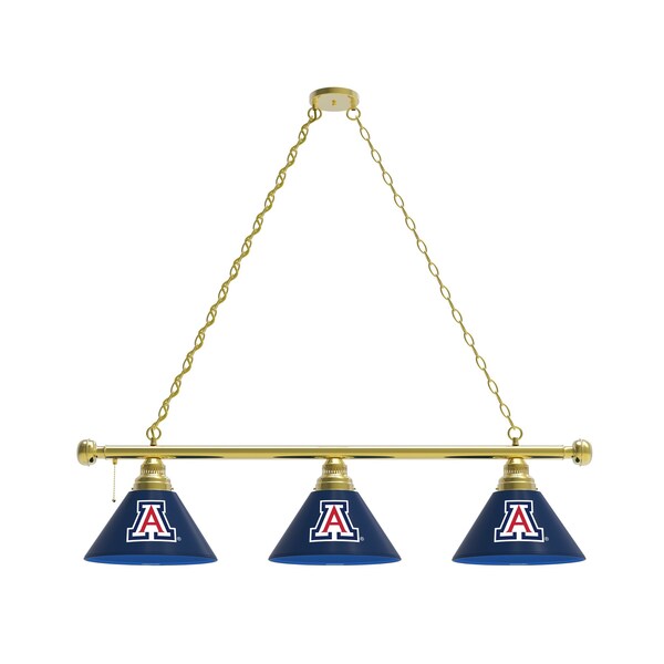 Arizona 3 Shade Billiard Light, Brass Fixture