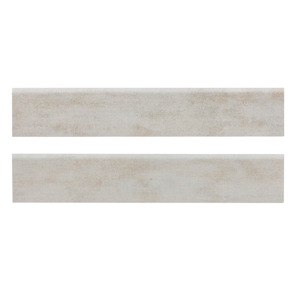 Gridscale Ice Bullnose 3 In. X 18 In. Matte Glazed Porcelain Wall Tile, 22PK