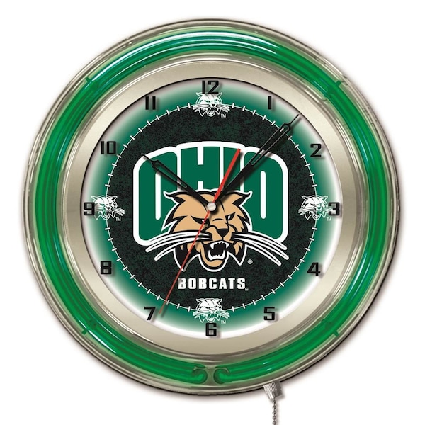 Ohio University Double Neon 19" Clock