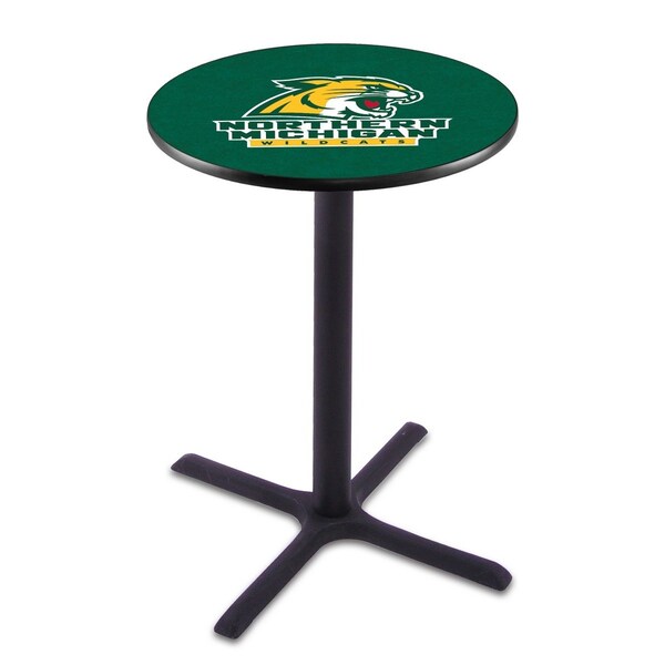 42" Blk Wrinkle Northern Michigan Pub Table, 36" dia. Top