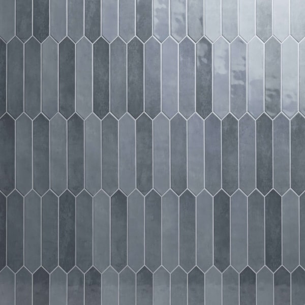 Renzo Denim Pickett 2.5" X 13" Glossy Ceramic Wall Tile, PK62