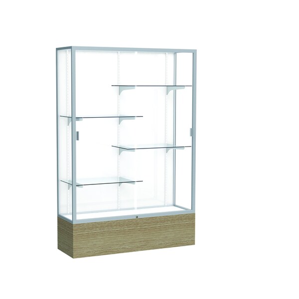 Reliant Floor Case, White Back, Satin, 48"W x 72"H x 16"D