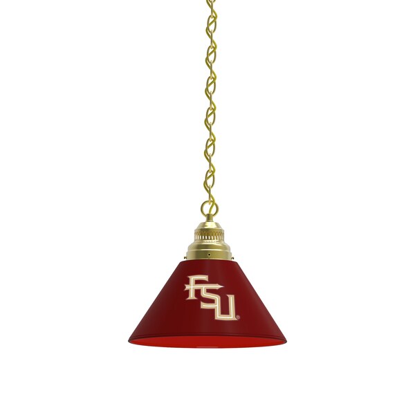 Florida State (Script) Pendant Light, Brass Fixture