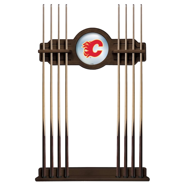 Calgary Flames Cue Rack in Chardonnay Finish