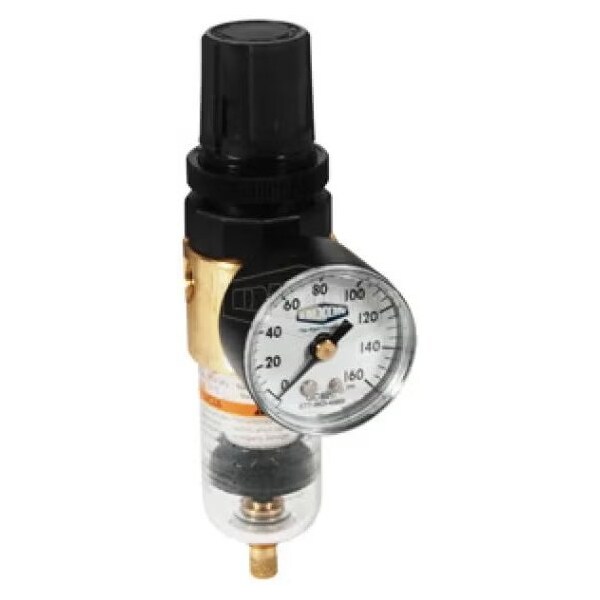 Wilkerson by Self-Relieving Miniature Filter/Regulator with GC620 Gauge, 1/4 in NPT/BSPP-G Port