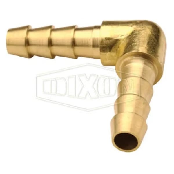 90Deg Elbow Splicer, 3/4 x 1/2 in, Hose Barb, Brass, Domestic