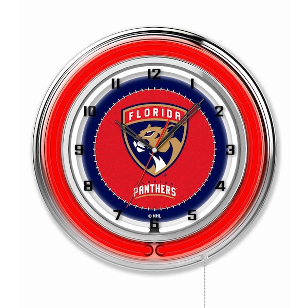 Florida Panthers Double Neon 19" Clock, NHL