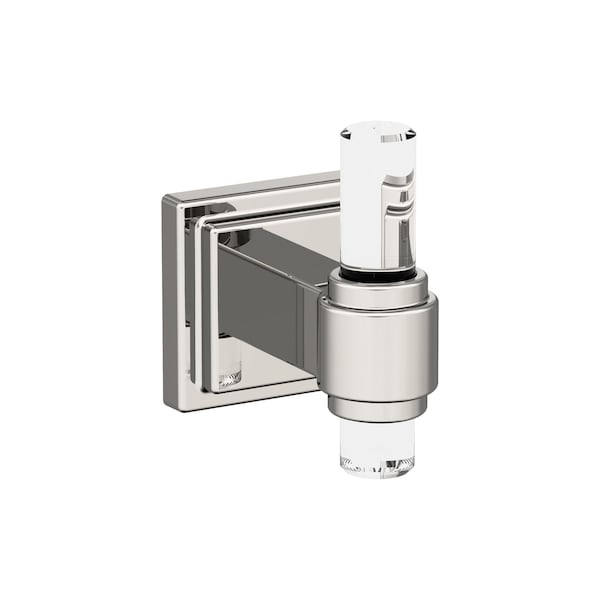 Glacio Polished Nickel Single Prong Robe Hook