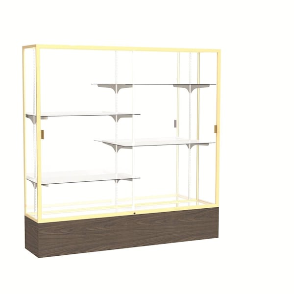 Floor Display Case 72x72x16, Mirror, Champange