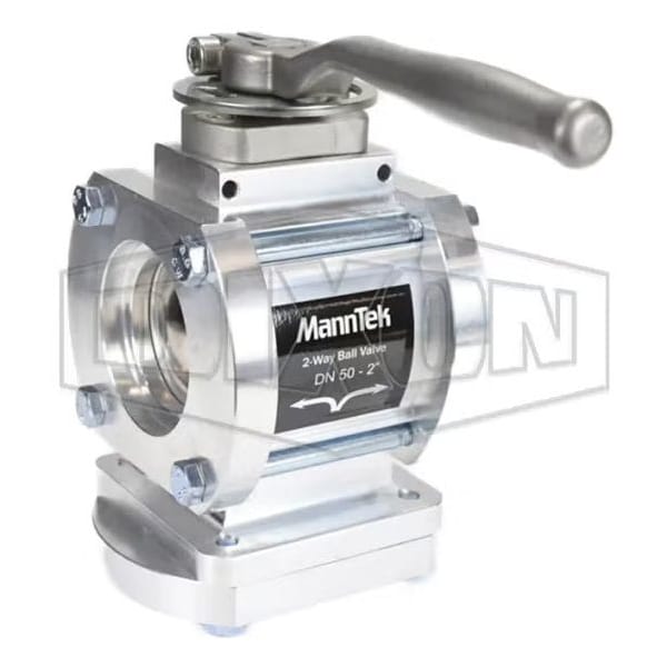 Mann-Tek by 2-WayBV200SW 2-Way Ball Valve, 2 in Nominal, FNPT End Style, Aluminum Body, Full Port, F