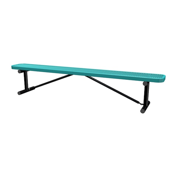 Portable, Bench w/o Back, 8ft., Teal