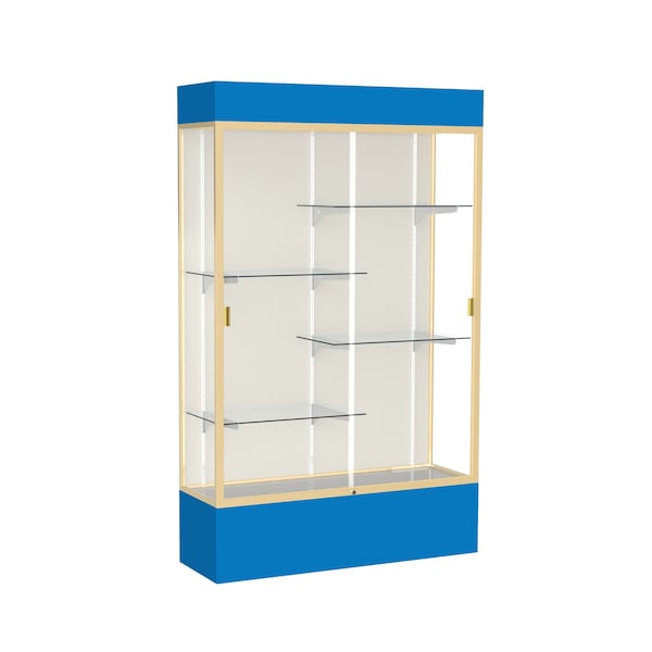 Lighted Floor Display Case 48x80x16, Plaque