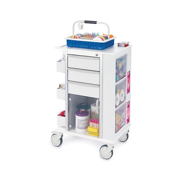 Omni Phlebotomy Cart With 3 Drawers & 5" Casters