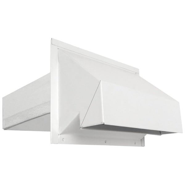 Exhaust Hood, HeavyDuty, Galvanized Steel, White, For 314 x 10 in Ducts