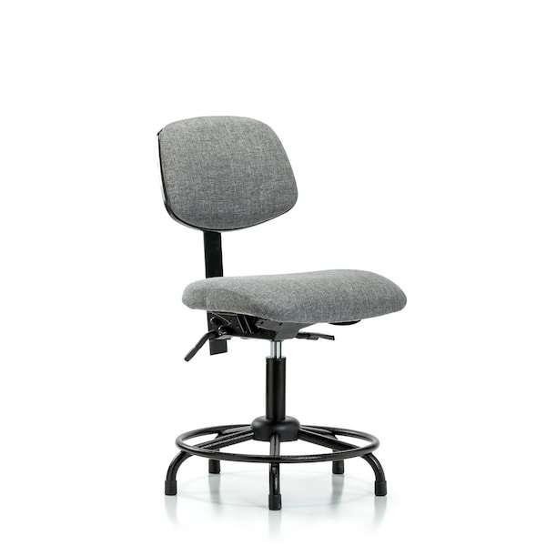 Desk Chair Desk Chair, Fabric, RT Tilt Glides, Gry, No Arms, 19" to 24" Height, Fabric, Grey