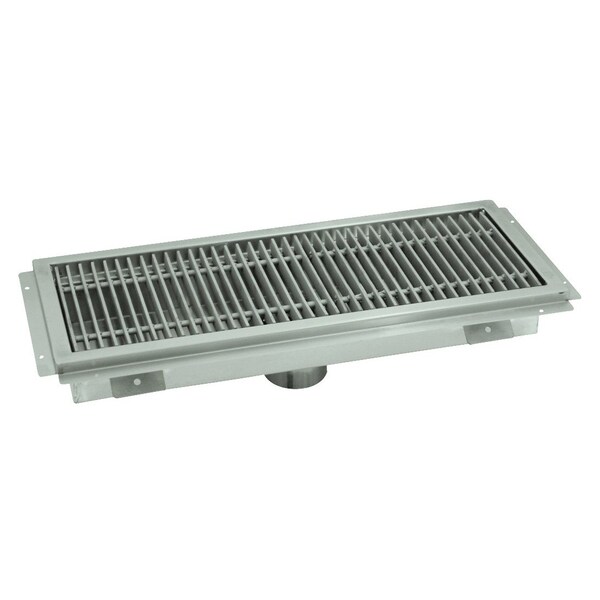 Floor Trough 24 in.W x 12 in.D x 4 in. deep 14 gauge 304 stainless steel
