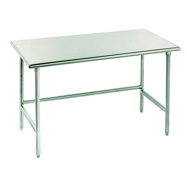 Work Table 96 in.W x 48 in.D 14 gauge 304 stainless steel top