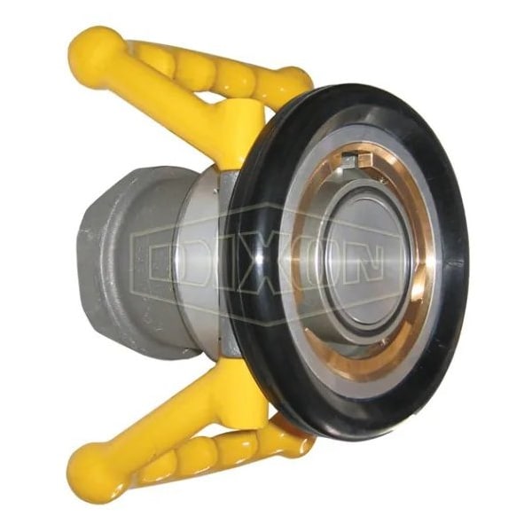 Mann-Tek by  Female Dry Disconnect Aviation Coupler, 2-1/2 in Nominal, Quick Disconnect Coupler x BS