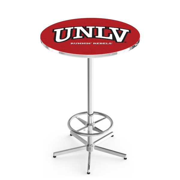 42" Chrome UNLV Pub Table, 36" dia. Top