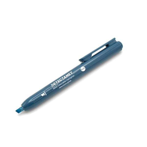 Detectable Highlighter, Blue Ink, Chisel Tip, PK5