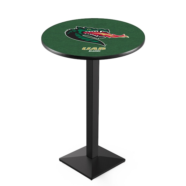 42" Blk Wrinkle UAB Pub Table, 36" dia. Top