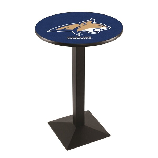 42" Blk Wrinkle Montana State Pub Table, 36" dia. Top