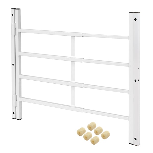 21 in., White, Carbon Steel, Fixed 4-Bar Window Grill  (Single Pack)