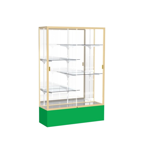 Spirit Floor Display Case 48x72x16, Mirror, Champange