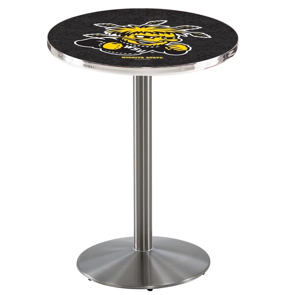42" Stainless Steel Wichita State Pub Table, 36" dia. Top