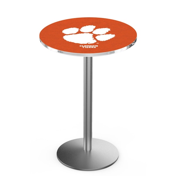 42" Stainless Steel Clemson Pub Table, 36" dia. Top
