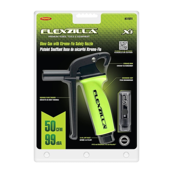 X3 Blow Gun with Xtreme-Flo Safety Nozzl