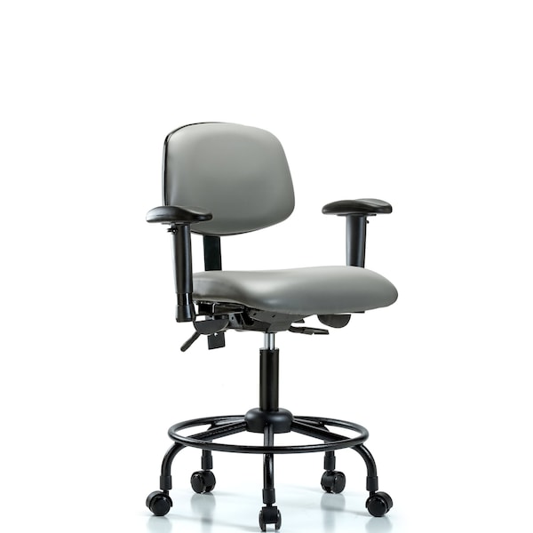 Vinyl Chair, Vinyl, Adjustable Arms