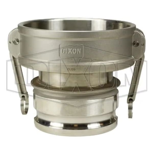 Type DA Cam and Groove Reducing Coupler, 6 x 4 in Nominal, Coupler x Adapter End Style, 316 SSs