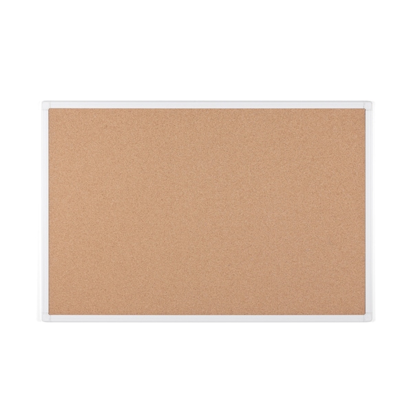 Antimicrobial Cork Board 4x6' White Aluminum Frame