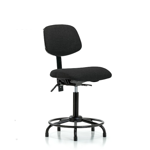 Chair, Fab, Med Bench, RT Tilt Glides, Blk, No Arms, 22" to 29" Height, Black