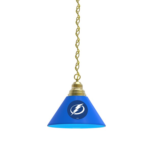 Tampa Bay Lightning Pendant Light, Brass Fixture