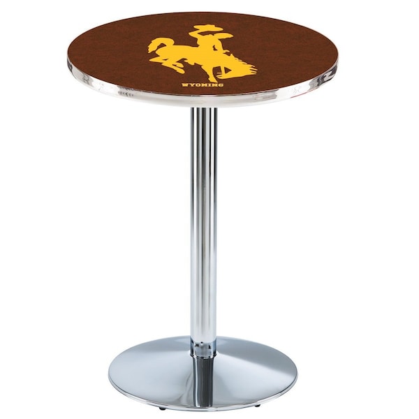 42" Chrome Wyoming Pub Table, 36" dia. Top