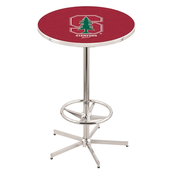 42" Chrome Stanford Pub Table, 36" dia. Top