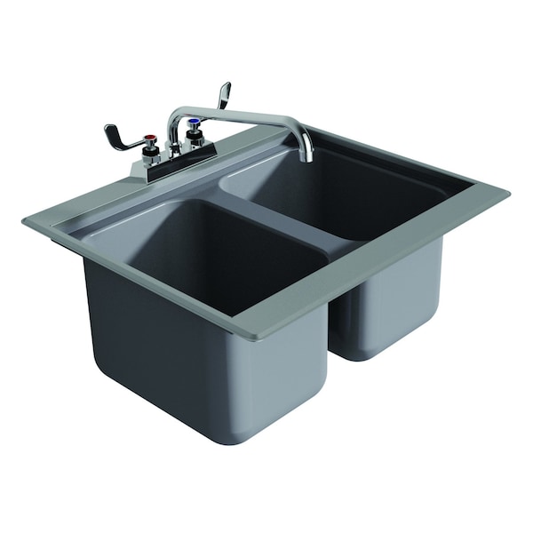 Bar Sink drop-in 2-compartment