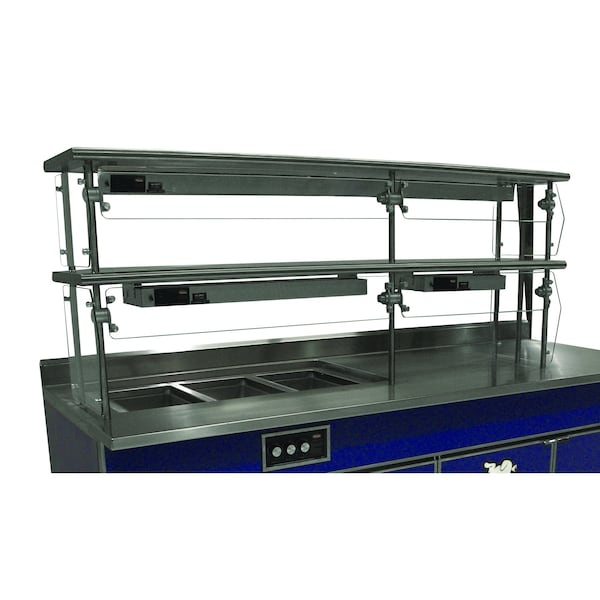 Sleek Shield Food Shield self service with adjustable front glass double tier