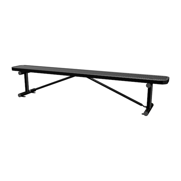 Bench w/o Back, Surfce Mount, 8ft., Black