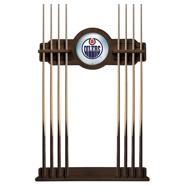 Edmonton Oilers Cue Rack in Chardonnay Finish