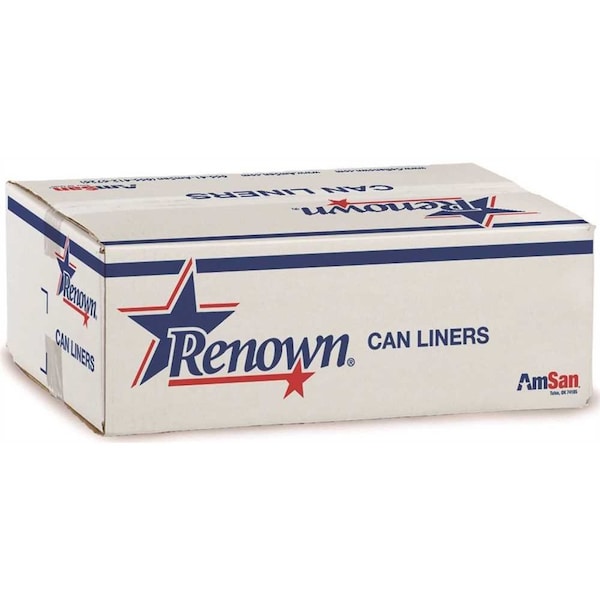 60 Gal. 16 mic 38 in. x 60 in. Natural Can Liner, 200PK